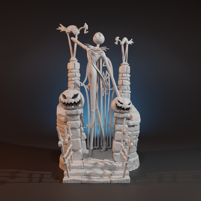 Pumpkin King's Realm: 3D Diorama Kit Featuring Jack"