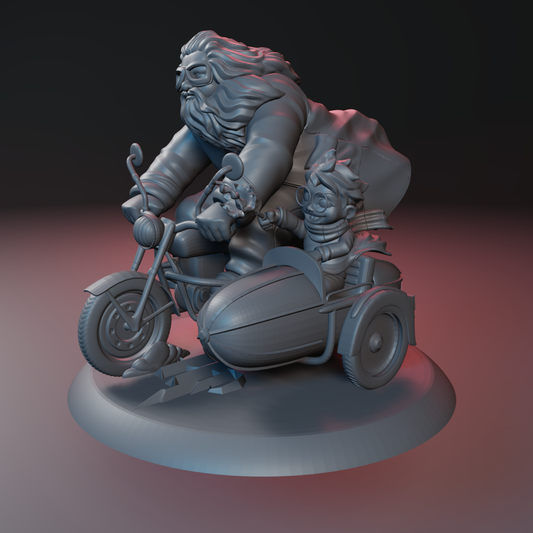 Hagrid's Ride: 3D Motorcycle Diorama Adventure