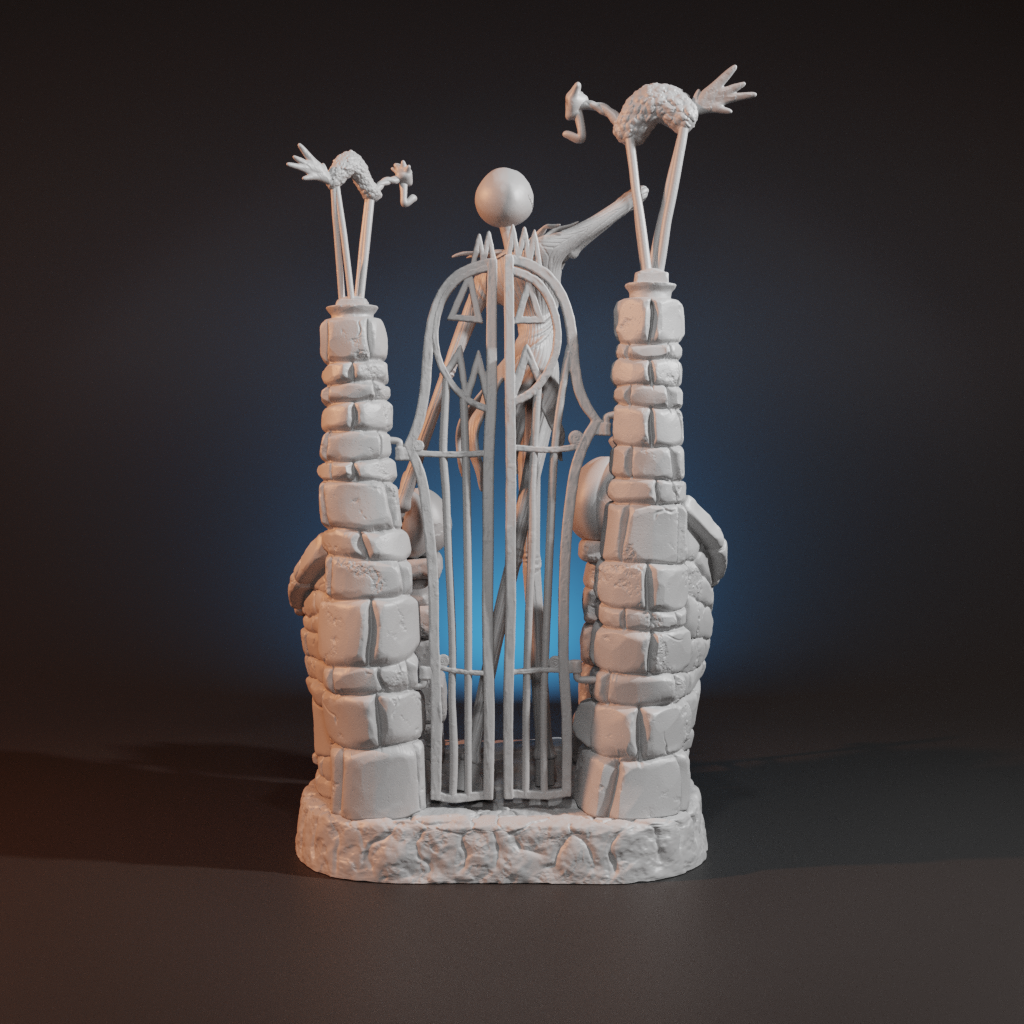 Pumpkin King's Realm: 3D Diorama Kit Featuring Jack"