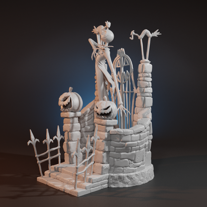 Pumpkin King's Realm: 3D Diorama Kit Featuring Jack"