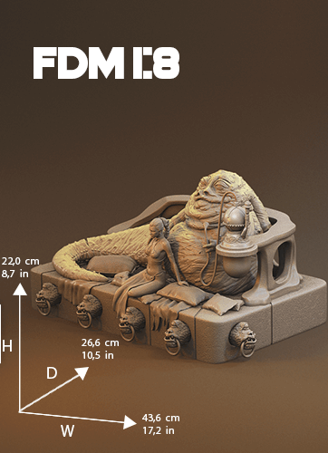 "Jabba's Captive: 3D Garage Kit Diorama featuring Leia"