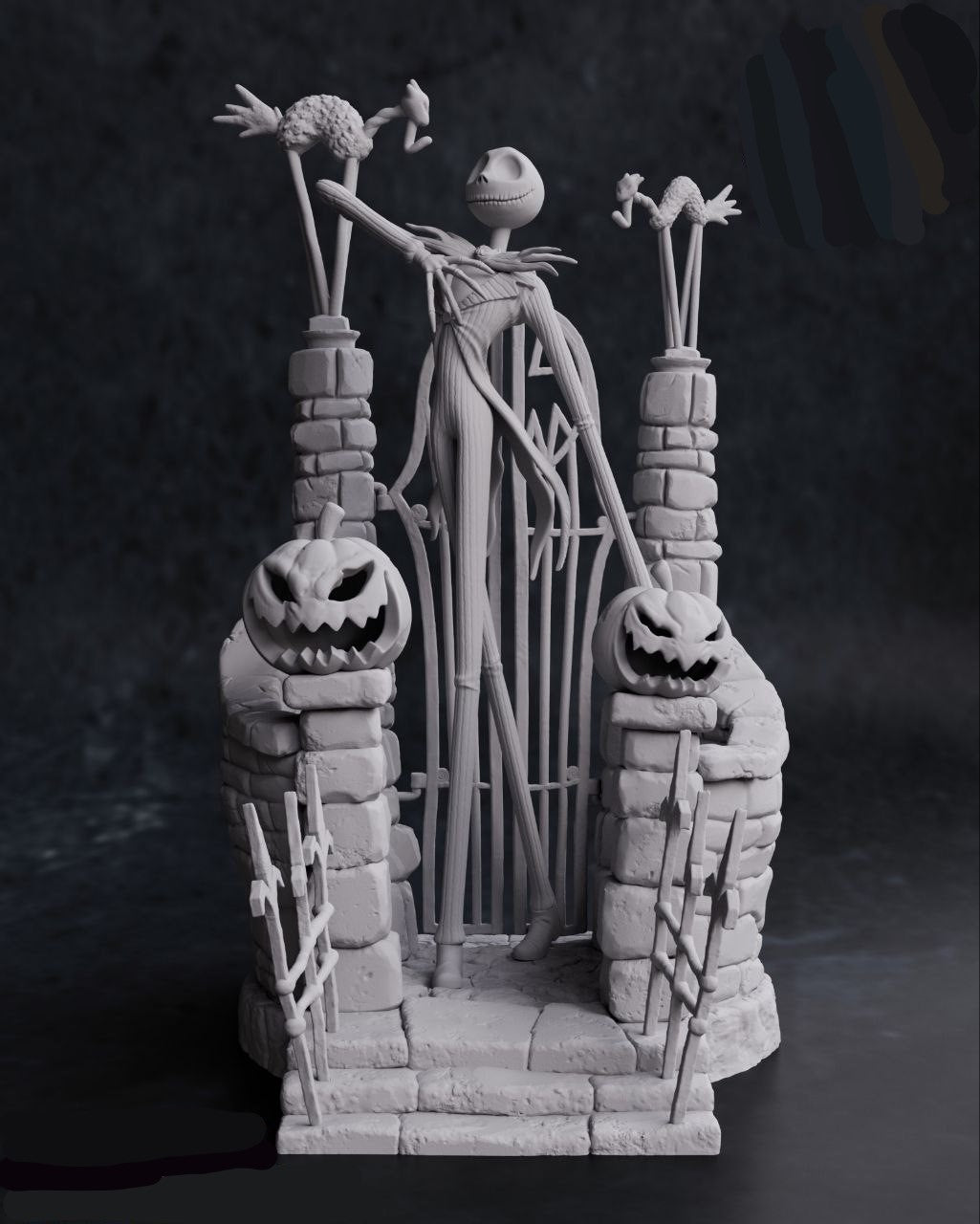 Pumpkin King's Realm: 3D Diorama Kit Featuring Jack"